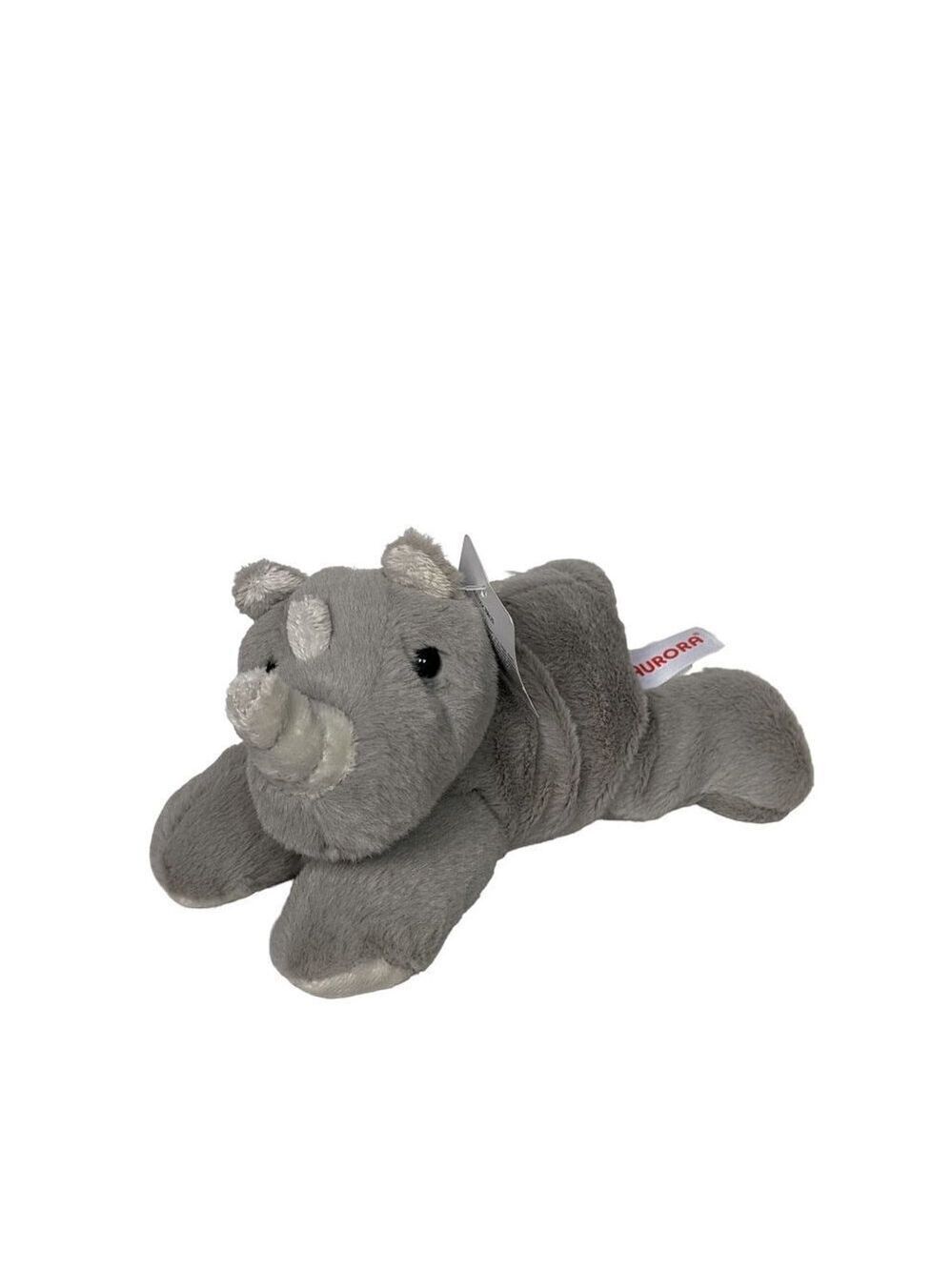 Aurora World Gray Rhinoceros Plush Stuffed Animal 9 Inch